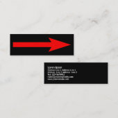 Het hele punt - zwart en rood mini visitekaartje (Voorkant / Achterkant)