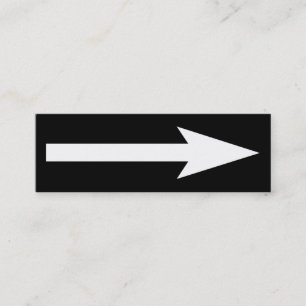 Het hele punt - zwart en wit mini visitekaartje