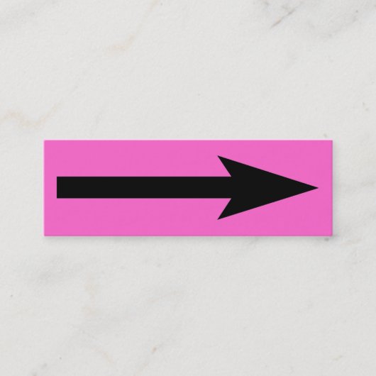 Het hele punt - zwart met roze mini visitekaartje (Voorkant)