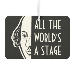 Het hele wereldtoneel is een podium Shakespeare Th Luchtverfrisser