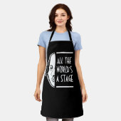 Het hele wereldtoneel is een podium Shakespeare Th Schort (Gedragen)