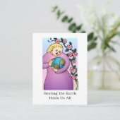 Het helen van de Aarde ons allen Briefkaart (Staand voorkant)