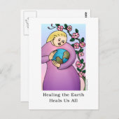 Het helen van de Aarde ons allen Briefkaart (Voorkant / Achterkant)