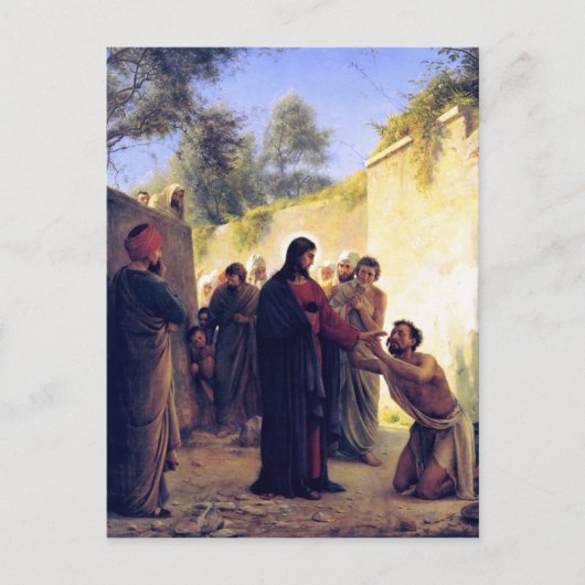 Het helen van het blinde Man door het Briefkaart C (Voorkant)