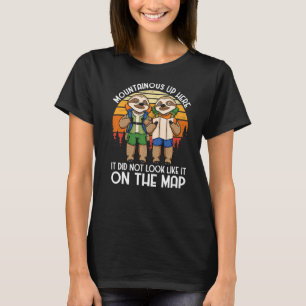 Het hellende bergmassief zag er niet zo uit op de t-shirt