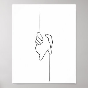 Het helpen elkaar andere Illustratie Poster