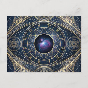 Het Hemels Oog — Heilige Geometrie Zodiakus Kosmos Briefkaart