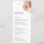 Het herfst Bohemian Floral Fall Wedding Menu (Voorkant)