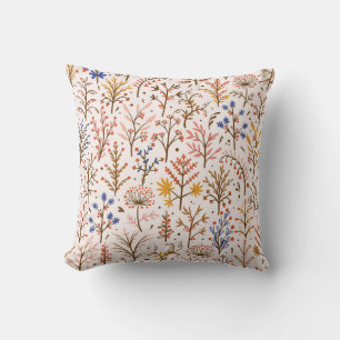 Het herfst Floral naadloos patroon. Doodle Planten Kussen
