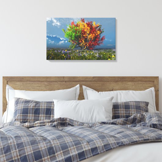 Het Herfst spectrum (namiddag) Canvas Afdruk (Insitu (Slaapkamer))