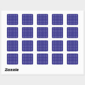 Het herhalen van Witte Stars op Blauw Achtergrondp Vierkante Sticker (Vel)