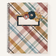 📘 Het Heritage Gold Plaid Spiraal Notebook