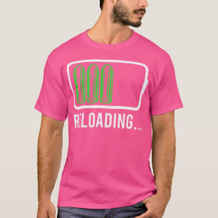 Het herladen van Pistool Eigenaar Bulle Funny Mann T-shirt