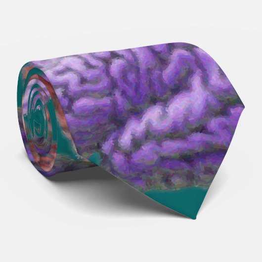 Het hersenStropdas voor mannen Stropdas (Opgerold)