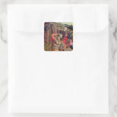 Het herstel vierkante sticker (Tas)