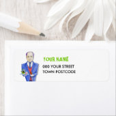 Het het adresetiket van de butler Terugkeer Etiket (Insitu)