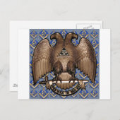 Het het Schotse Vierkant & Kompas van de Rite Briefkaart (Voorkant / Achterkant)