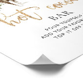 Het hete cacaobalteken. Bosbossen met hete coa Poster (Hoek)