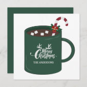 Het hete cacaokopje kerst feestdagenkaart (Voorkant / Achterkant)