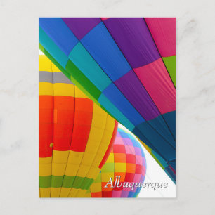 Het hete luchtballonspektakel van dichtbij briefkaart