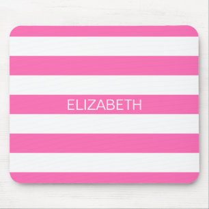 Het hete Roze #2 Witte Preppy Monogram van de Muismat