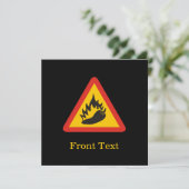 Het hete Teken van het Gevaar van de Peper Kaart (Staand voorkant)