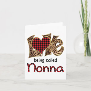 Het heten Nonna Leopard Heart Happy Mothers Day Kaart