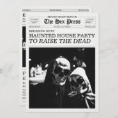 Het Hex Press Newspaper Huizen van Horrors-feest Kaart (Voorkant / Achterkant)