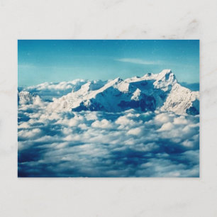 Het Himalaya-gebergte in Clouds Blue Sky Briefkaart