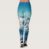 Het Himalaya-gebergte in Clouds Blue Sky Leggings (Achterkant)