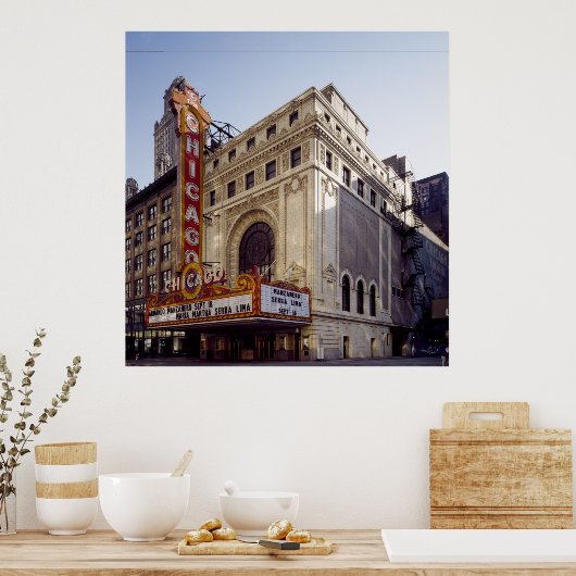 Het hisorische Poster in Chicago Theater (Keuken)