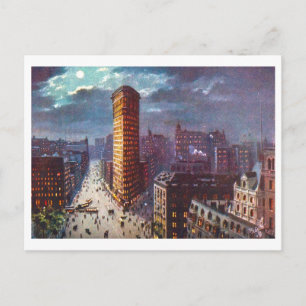 Het historische Flatiron Building in New York City Briefkaart