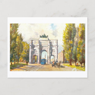 Het historische Siegestor in München, Duitsland Briefkaart