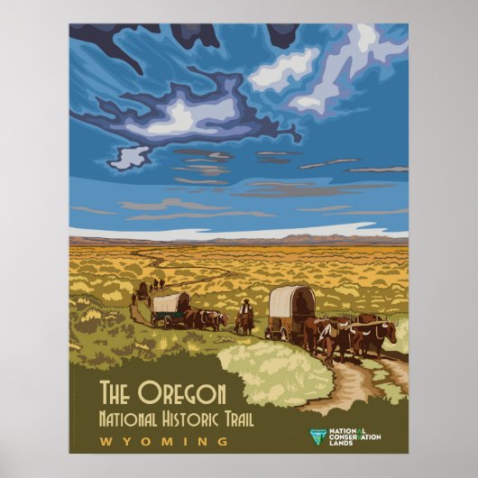 Het historische spoor van Oregon Poster (Voorkant)