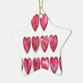 Het Ho Ho Hearts Collectie. Keramisch Ornament (Links)