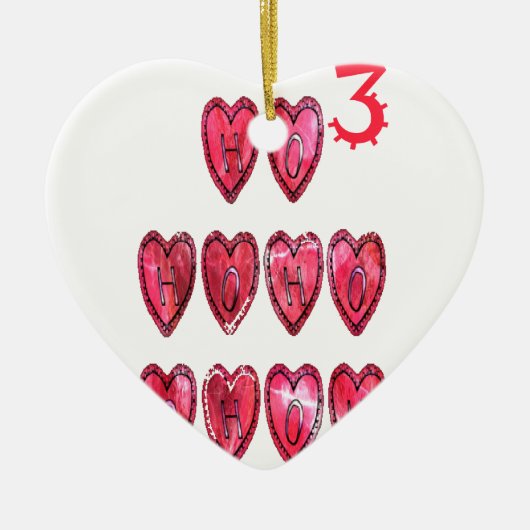 Het Ho Ho Hearts Collectie. Keramisch Ornament (Voorkant)