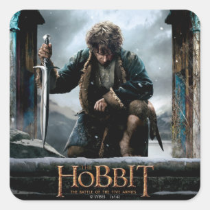Het Hobbit - BILBO BAGGINS™ Movie Poster Vierkante Sticker