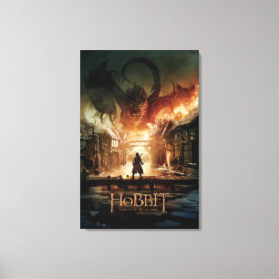 Het Hobbit - Laketown Movie Poster Canvas Afdruk