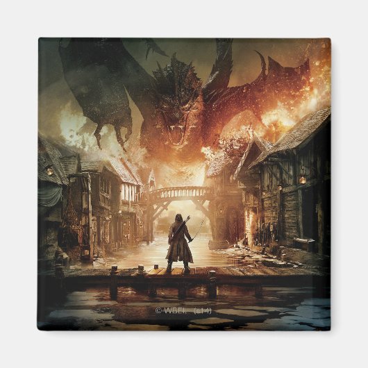 Het Hobbit - Laketown Movie Poster Magneet (Voorkant)