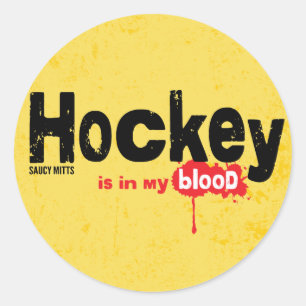 Het hockey is in Mijn Bloed Ronde Sticker