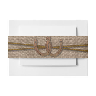 Het Hoefijzer Rustic Wedding Collectie Uitnodigingen Wikkel