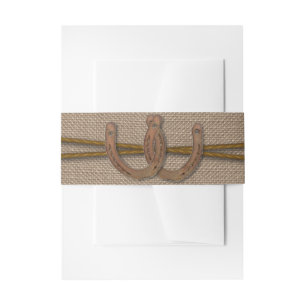 Het Hoefijzer Rustic Wedding Collectie Uitnodigingen Wikkel