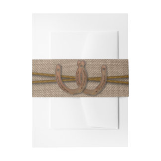 Het Hoefijzer Rustic Wedding Collectie Uitnodigingen Wikkel