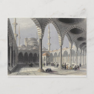 Het Hof van de Moskee van Sultan Achmet, Istanboel Briefkaart