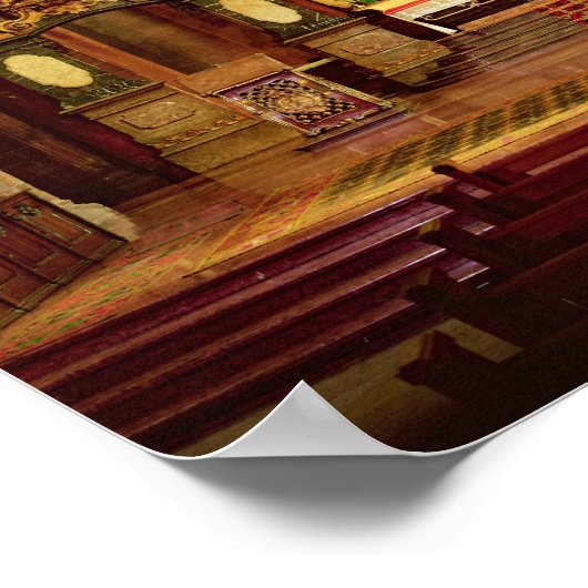 Het hoge altaar in het oostelijke gedeelte van het poster (Hoek)