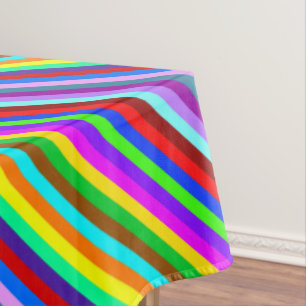 Het HOLI gekleurde patroon van Strepen + uw ideeën Tafelkleed
