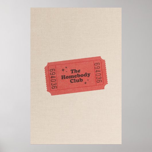 Het Homebody Club Poster (Voorkant)