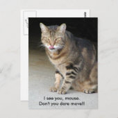 Het hongerige Briefkaart van de Kat (Voorkant / Achterkant)