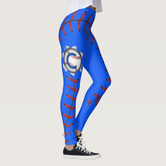 Het honkbal stikt Seizoen Leggings (Rechts)