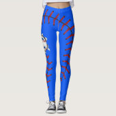 Het honkbal stikt Seizoen Leggings (Voorkant)